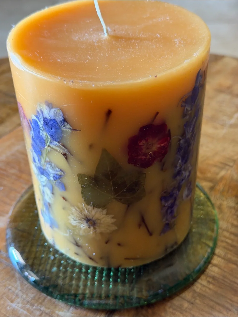 Rosy Rings Small 5.5 Inch 120 Hour Pillar Botanical Scented Candle 120 hours